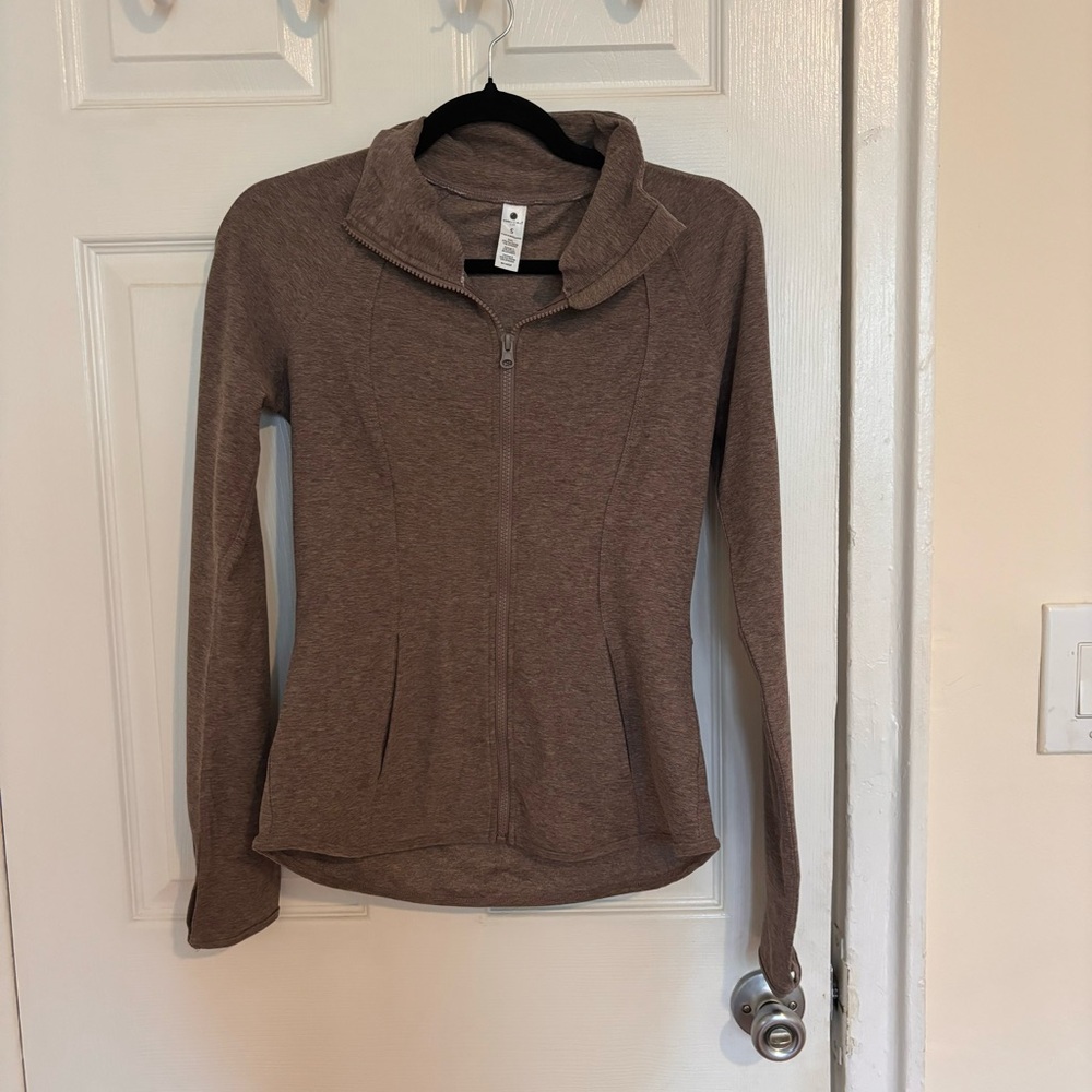 Brown Yogalicious Zip-Up defining Jacket